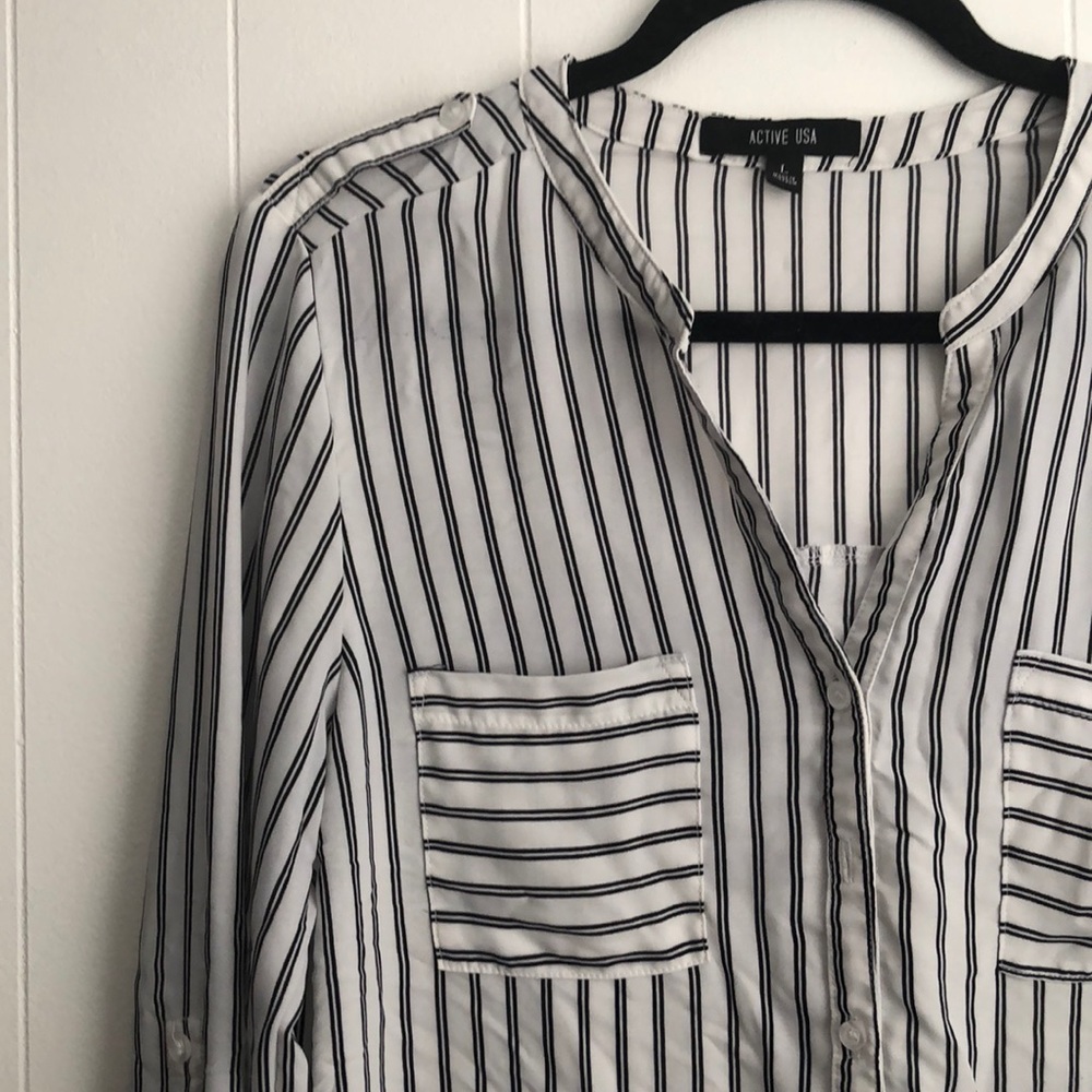 STRIPED BUTTON DOWN - Picture 2 of 2